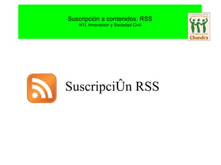 Suscripción RSS 