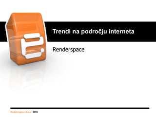 Trendi na področju interneta Renderspace 