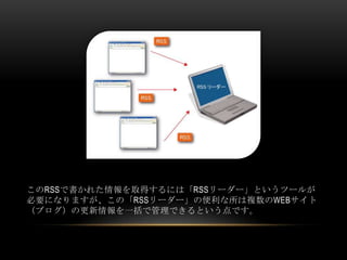 RSSǕ줿ȡäˤϡRSS``Ȥĩ`뤬
ҪˤʤޤΡRSS``α}WEB
֥θһǹǤȤǤ
 