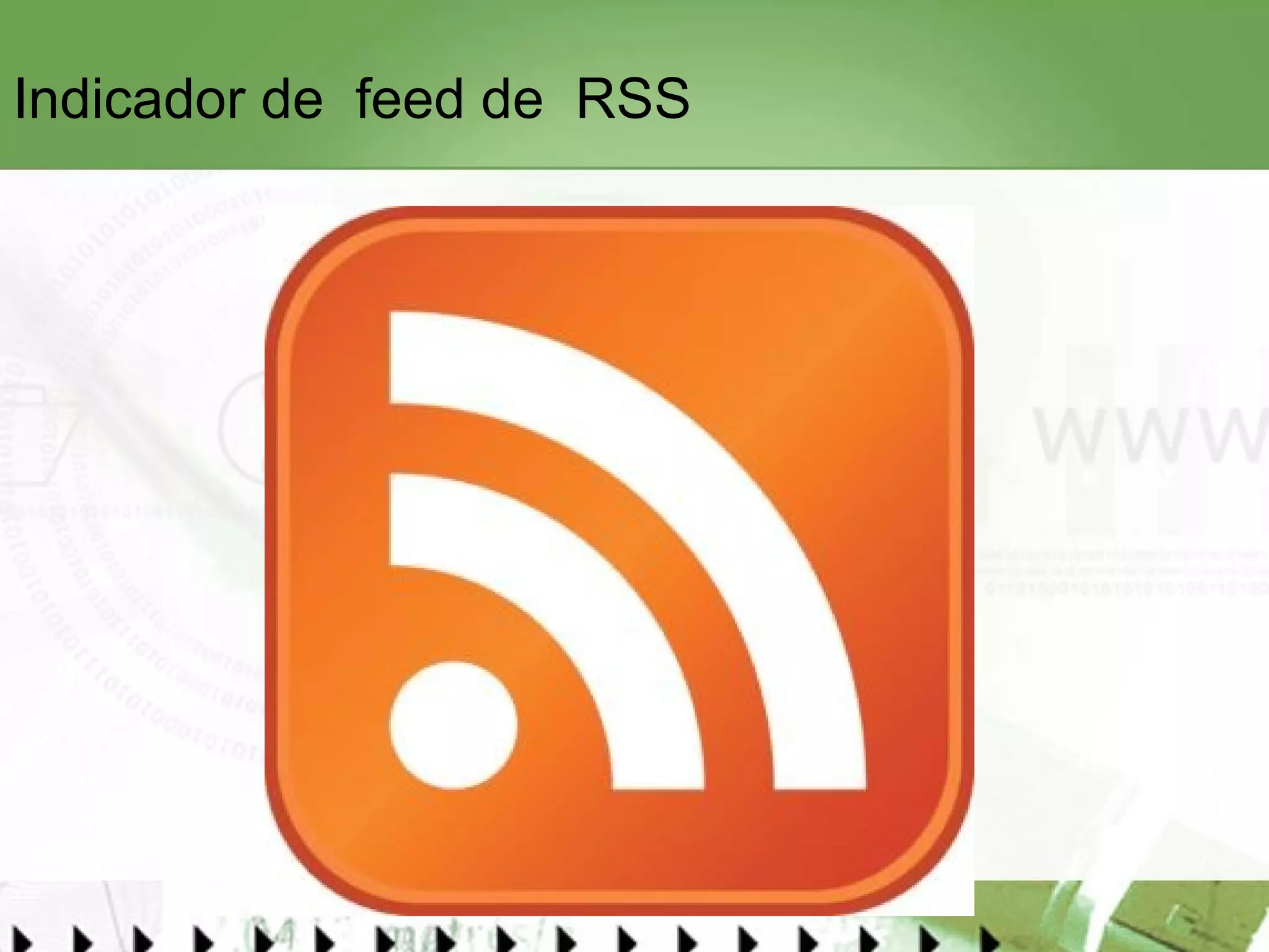 Indicador de  feed de  RSS 
