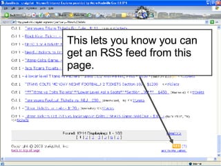 This lets you know you can get an RSS feed from this page. 