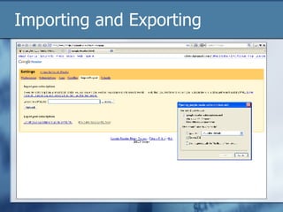 Importing and Exporting 