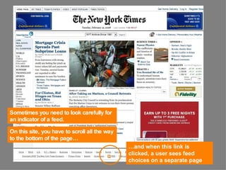 Sometimes you need to look carefully for an indicator of a feed. … and when this link is clicked, a user sees feed choices on a separate page On this site, you have to scroll all the way to the bottom of the page… 