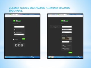 2).DAMOS CLICK EN REGISTRARNOS Y LLENAMOS LOS DATOS 
SOLICITADOS. 
 
