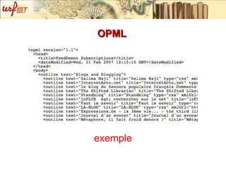 OPML  exemple 