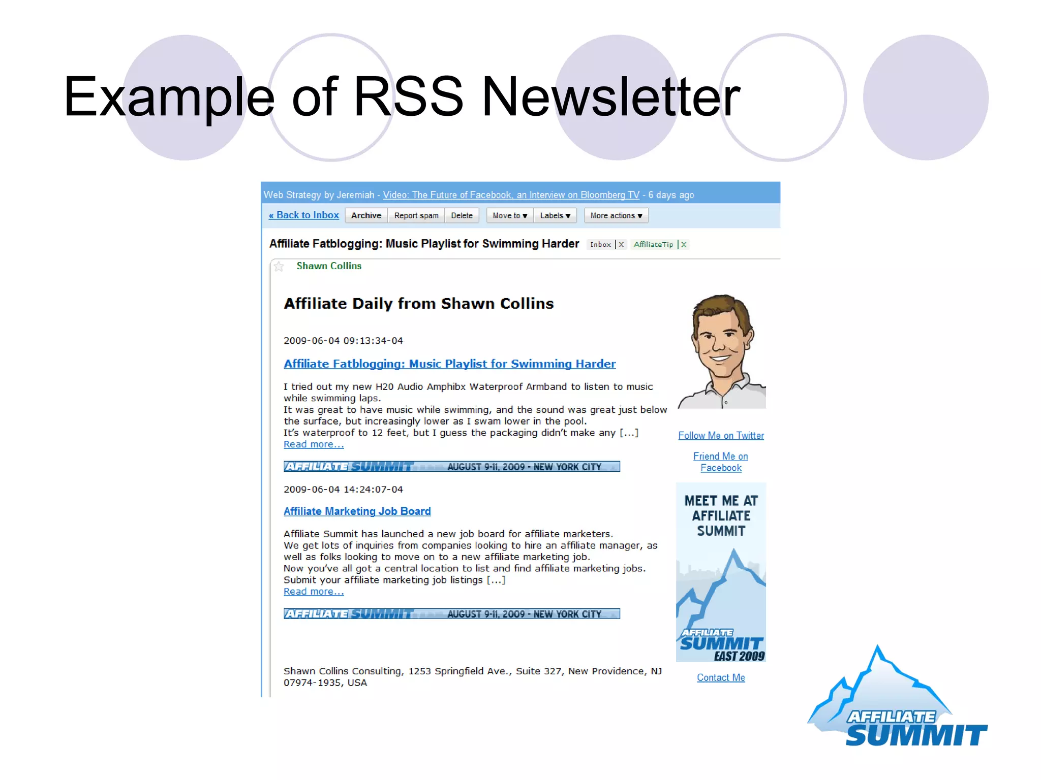 Example of RSS Newsletter