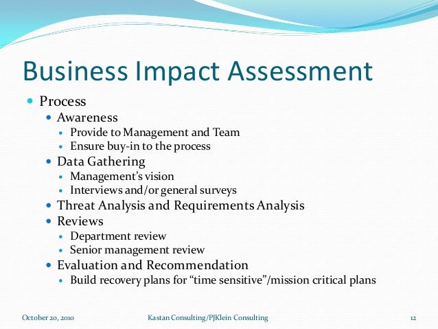 business impact and risk assessments in business continuity and disas business impact analysis