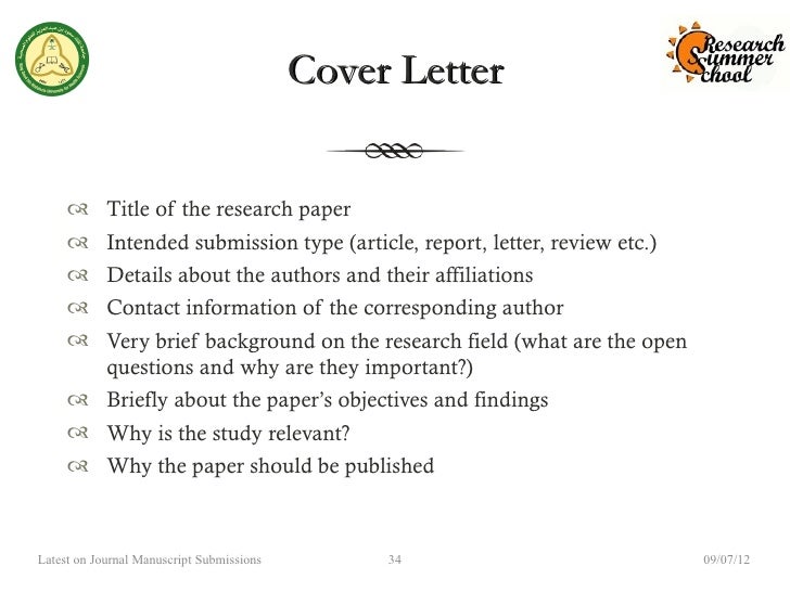 writing effective cover letters for journal submission