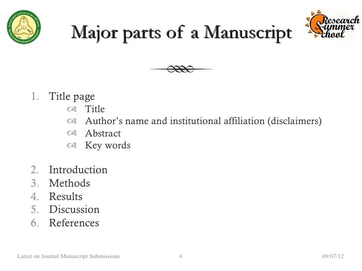 Mla format manuscript