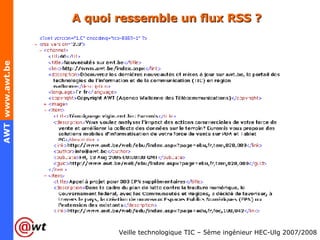 A quoi ressemble un flux RSS ? 