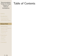 Recommendation System for Design Patterns in Software Development | PDF