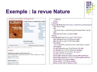 Exemple : la revue Nature 