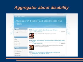 Aggregator about disability 