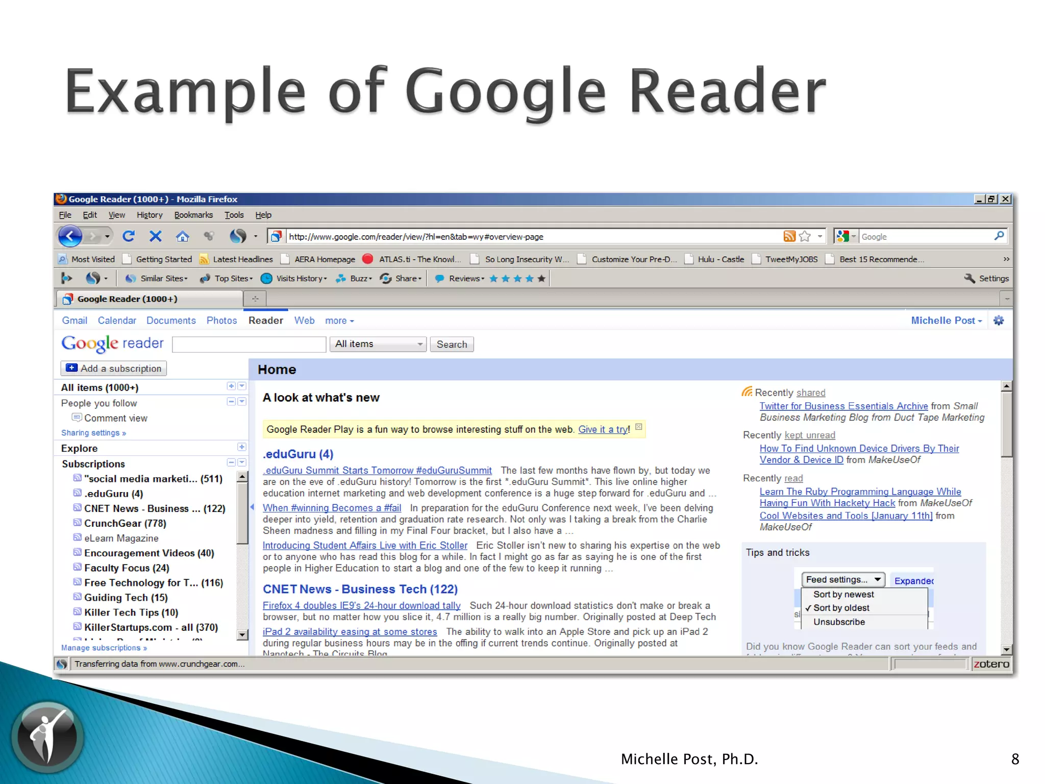 Michelle Post, Ph.D.   8
 