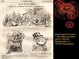 Rotativismo Partidário
– alternância no poder
entre o Partido
Regenerador e o
Partido Progressista.
 
