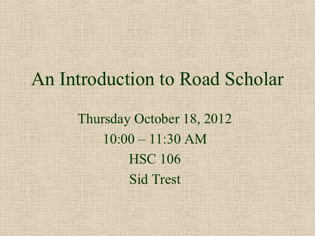Road Scholar