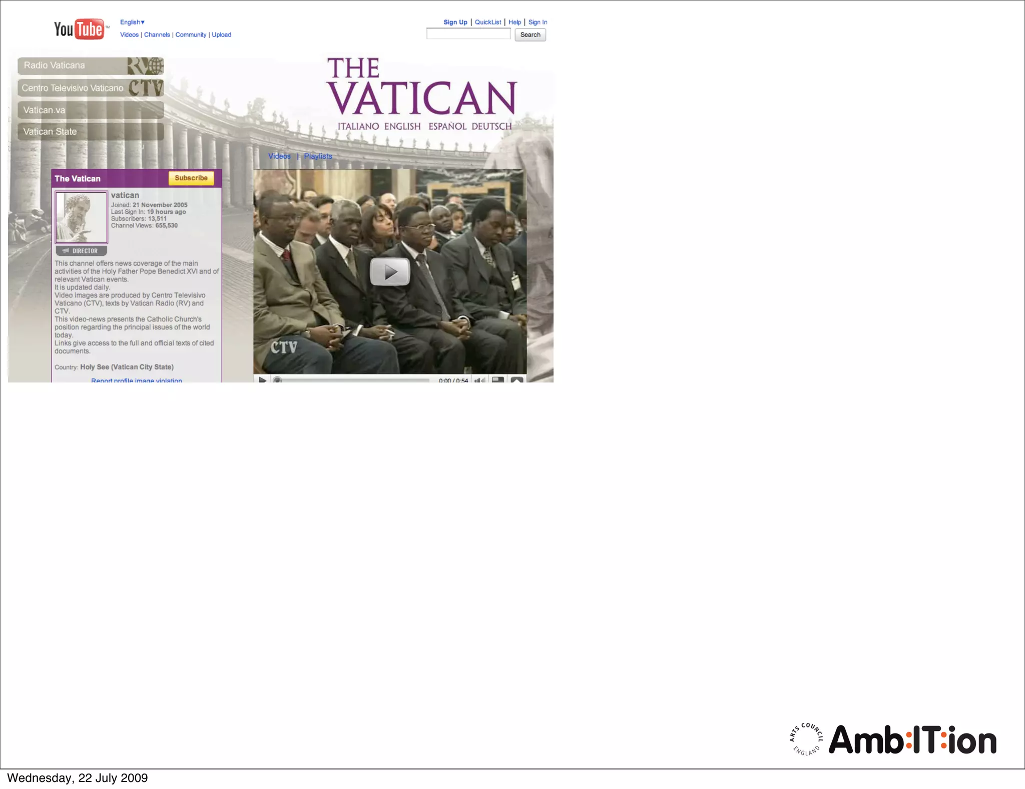 Wednesday, 22 July 2009
 