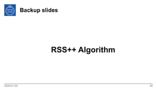 Backup slides
2020-01-02 40
RSS++ Algorithm
 