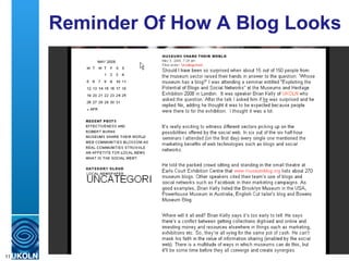 Reminder Of How A Blog Looks 