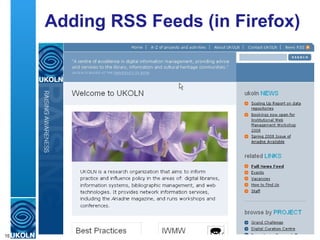 Adding RSS Feeds (in Firefox) 