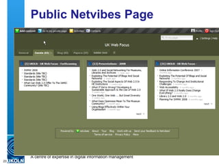 Public Netvibes Page 