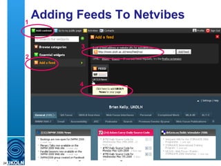 Adding Feeds To Netvibes 1 2 3 4 