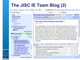 The JISC IE Team Blog (2) 