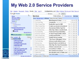 My Web 2.0 Service Providers 