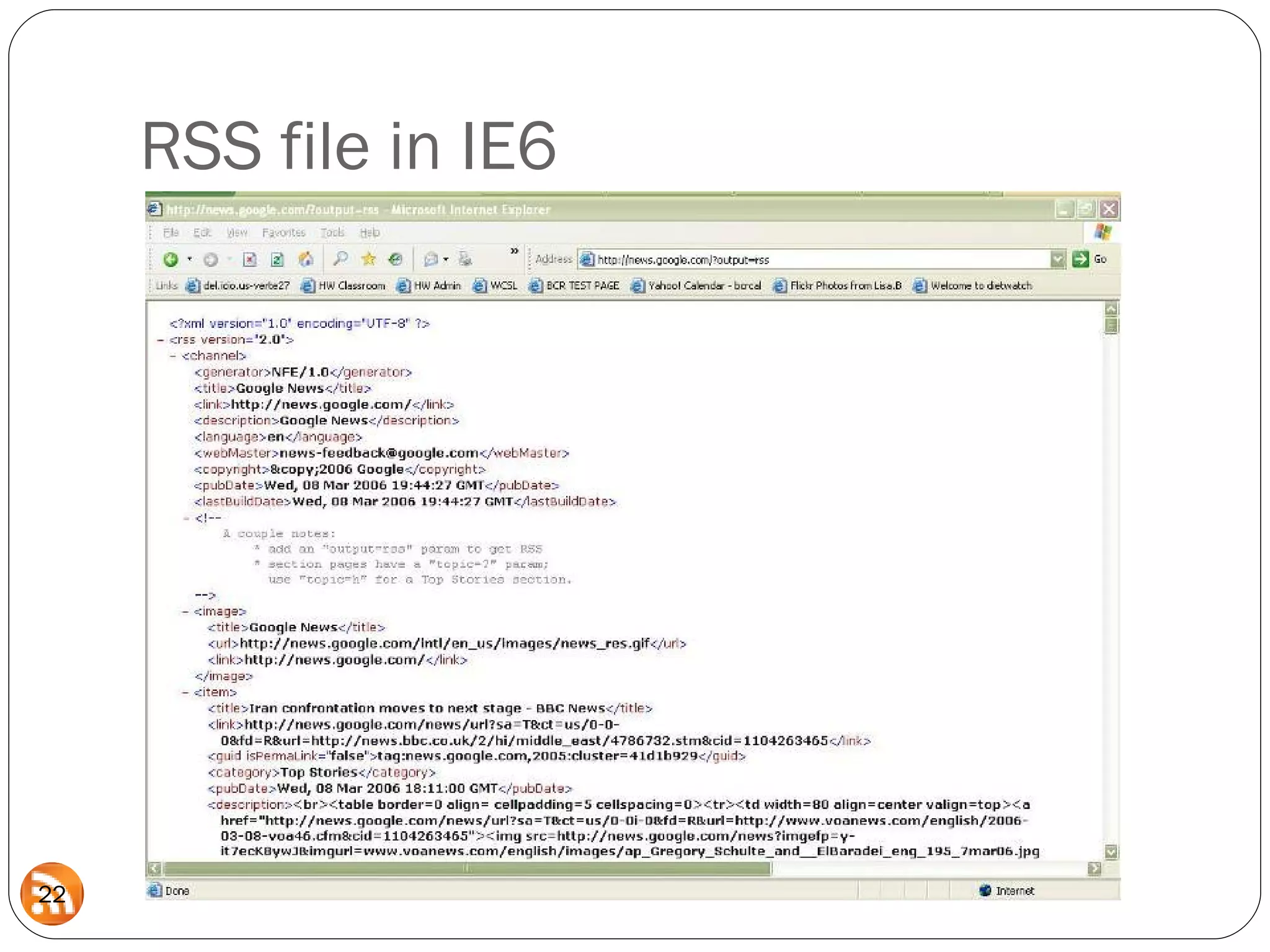 RSS file in IE6 