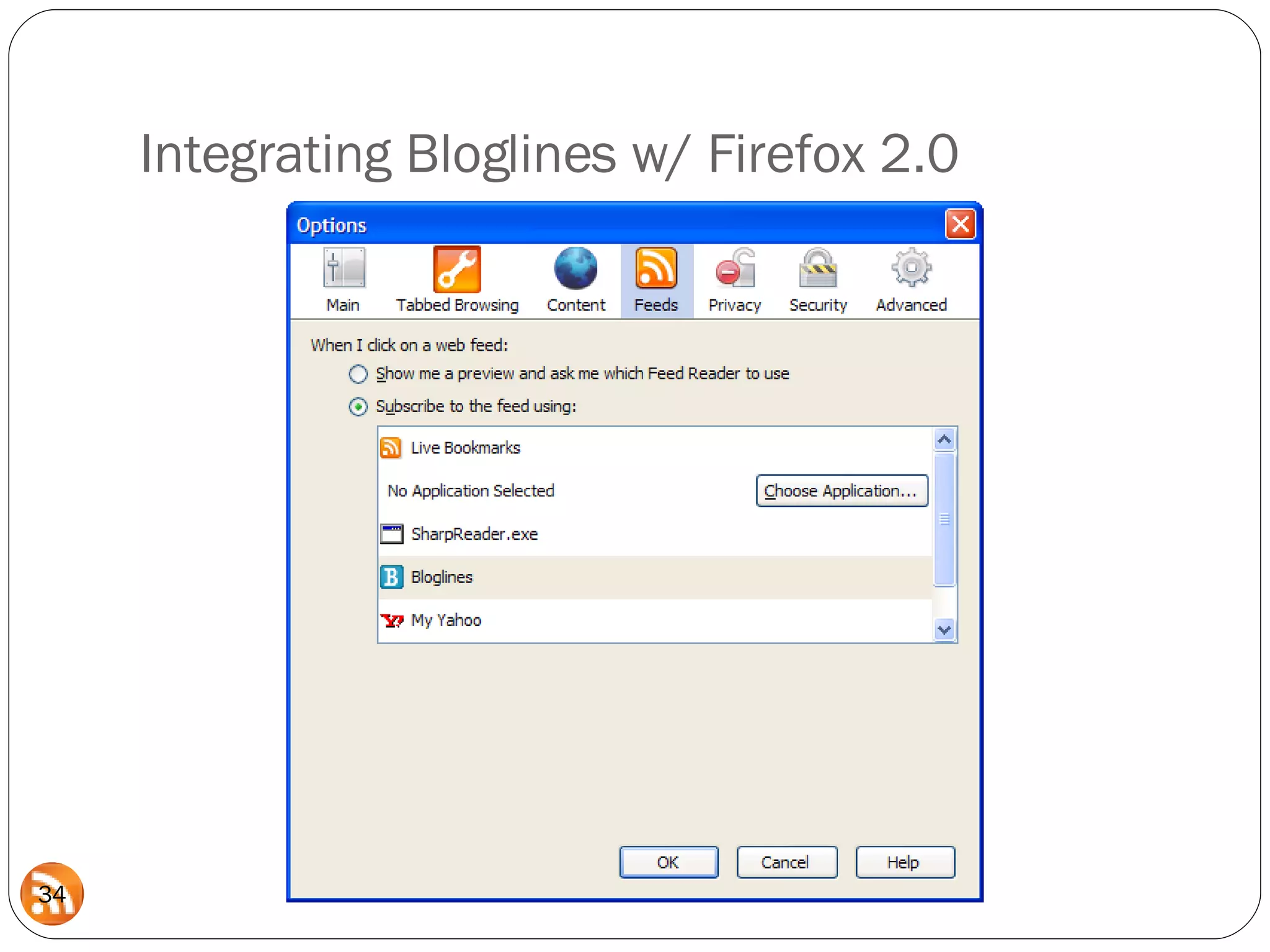 Integrating Bloglines w/ Firefox 2.0 