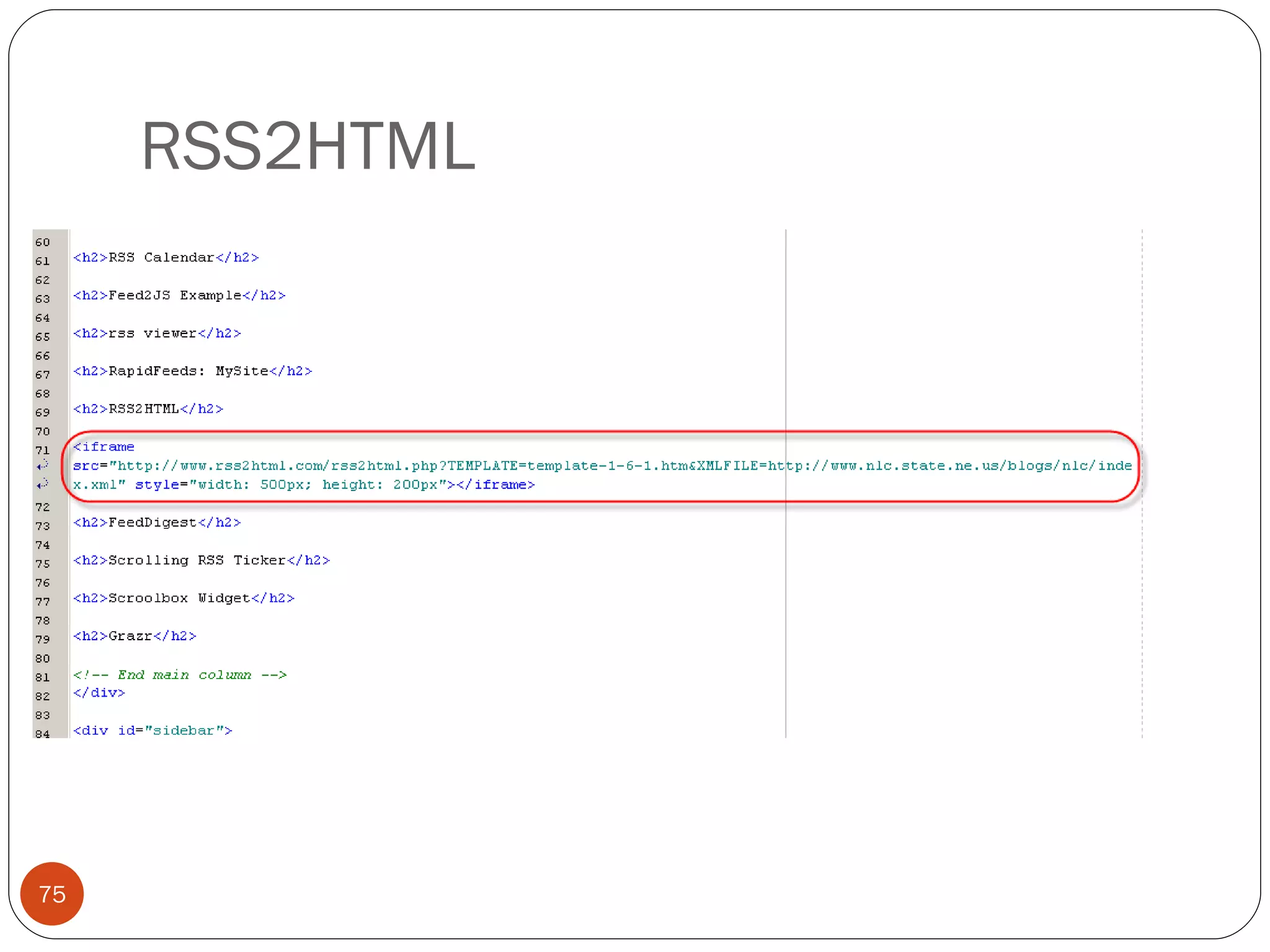 RSS2HTML 