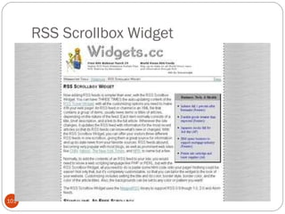Integrating RSS Into Your Web Site - CIL2008