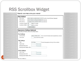 RSS Scrollbox Widget 