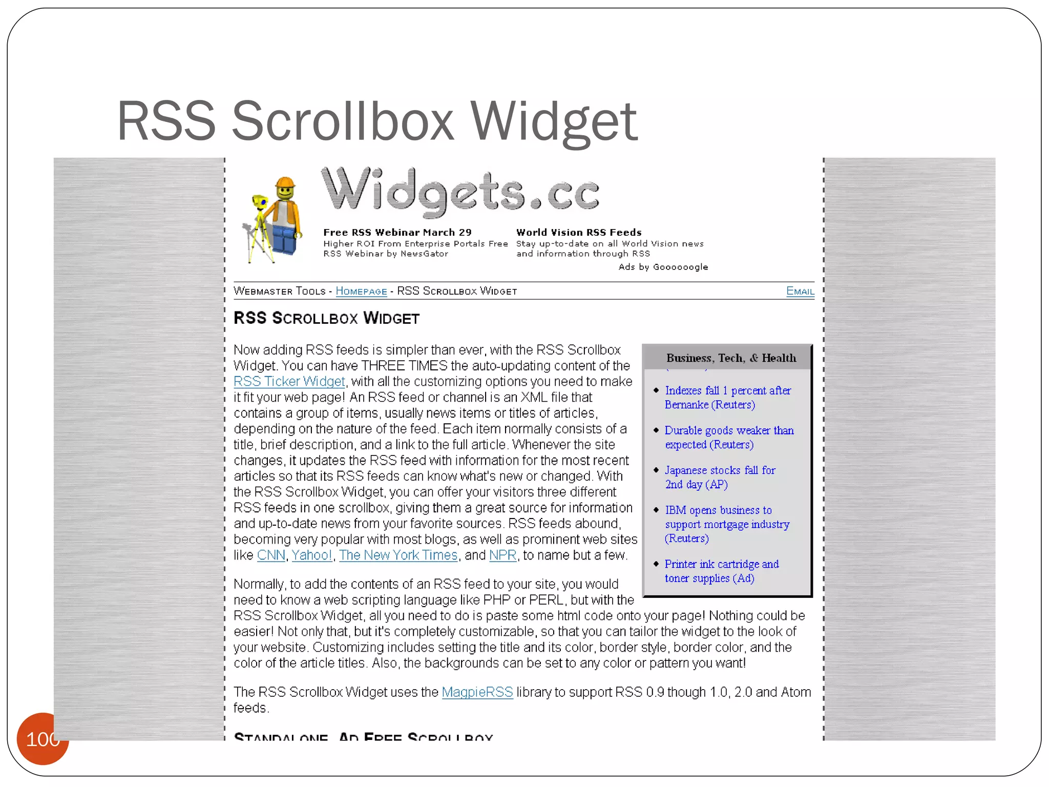 RSS Scrollbox Widget 