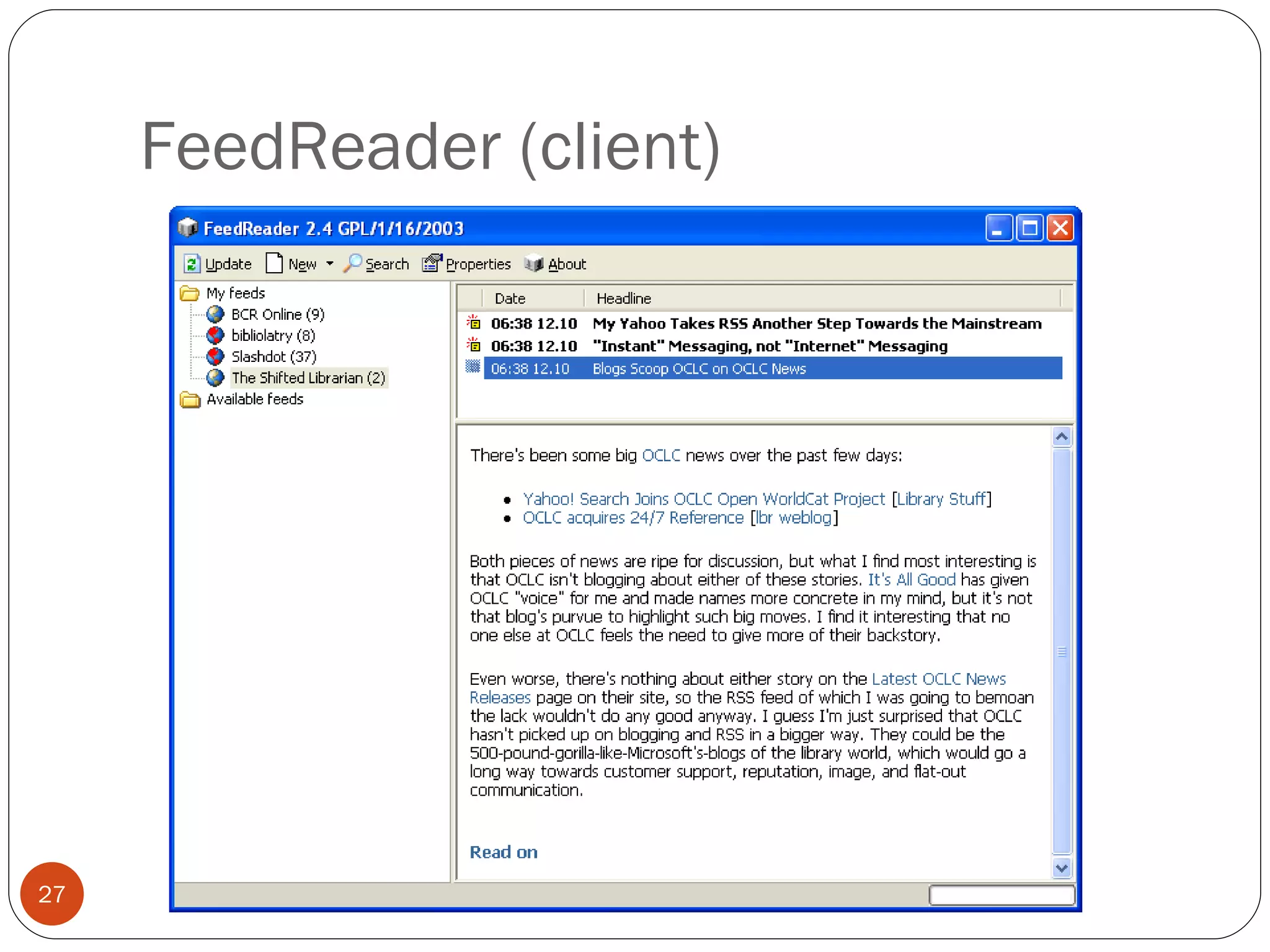 FeedReader (client) 
