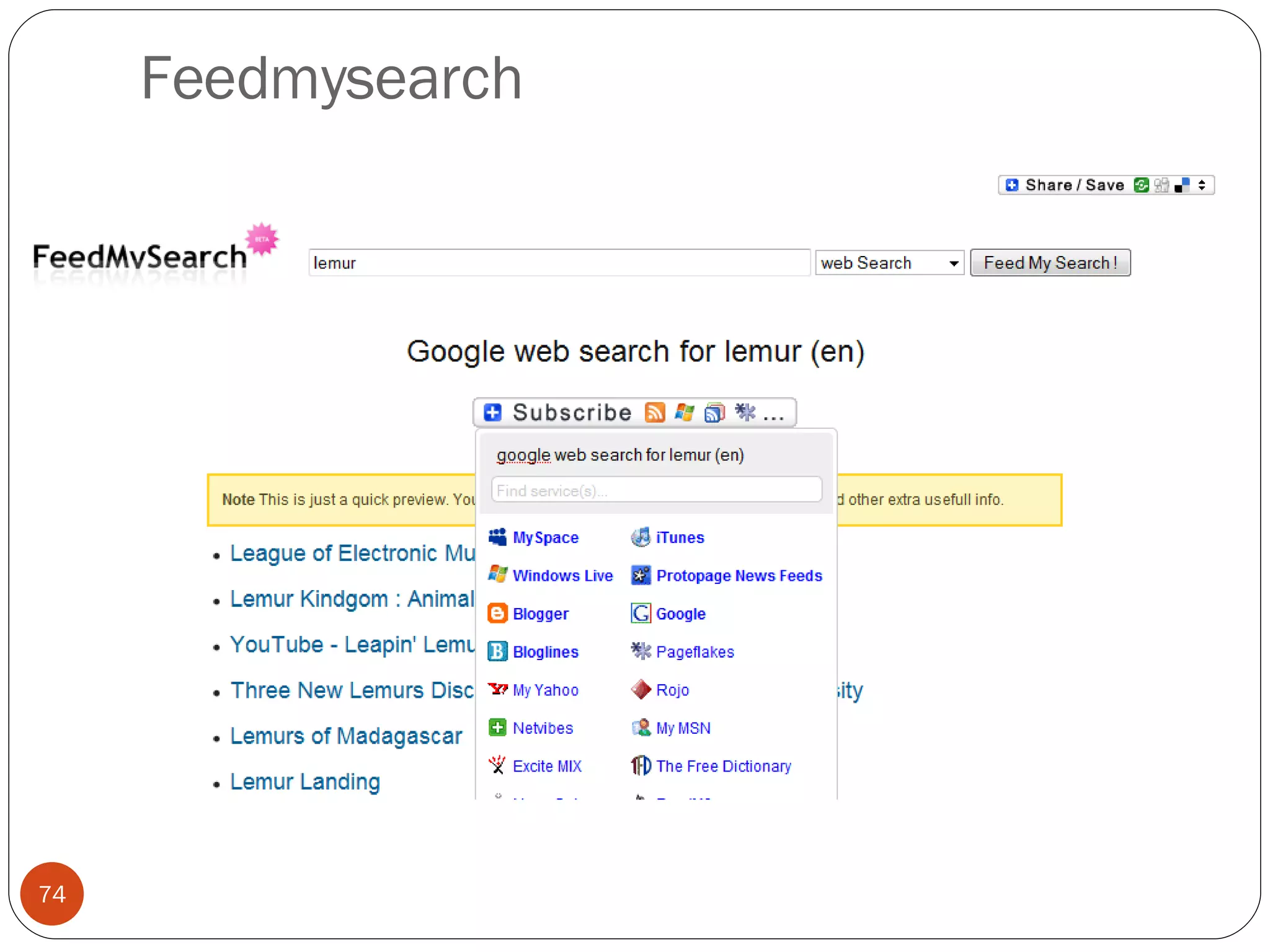 Feedmysearch 