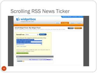 Scrolling RSS News Ticker 