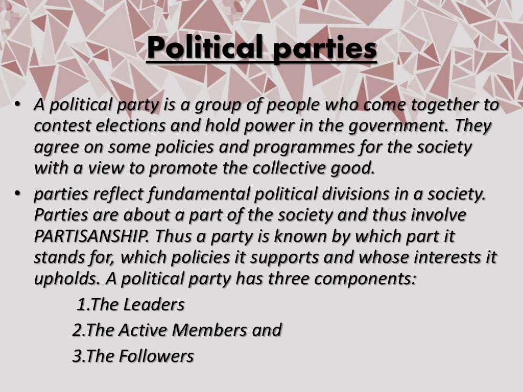 Political Parties class 10 civics PPT