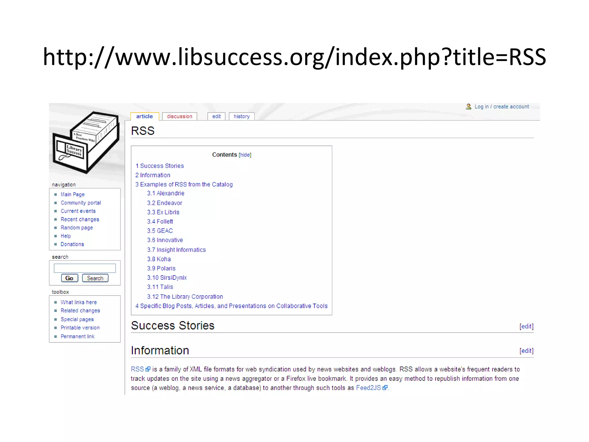 http://www.libsuccess.org/index.php?title=RSS 