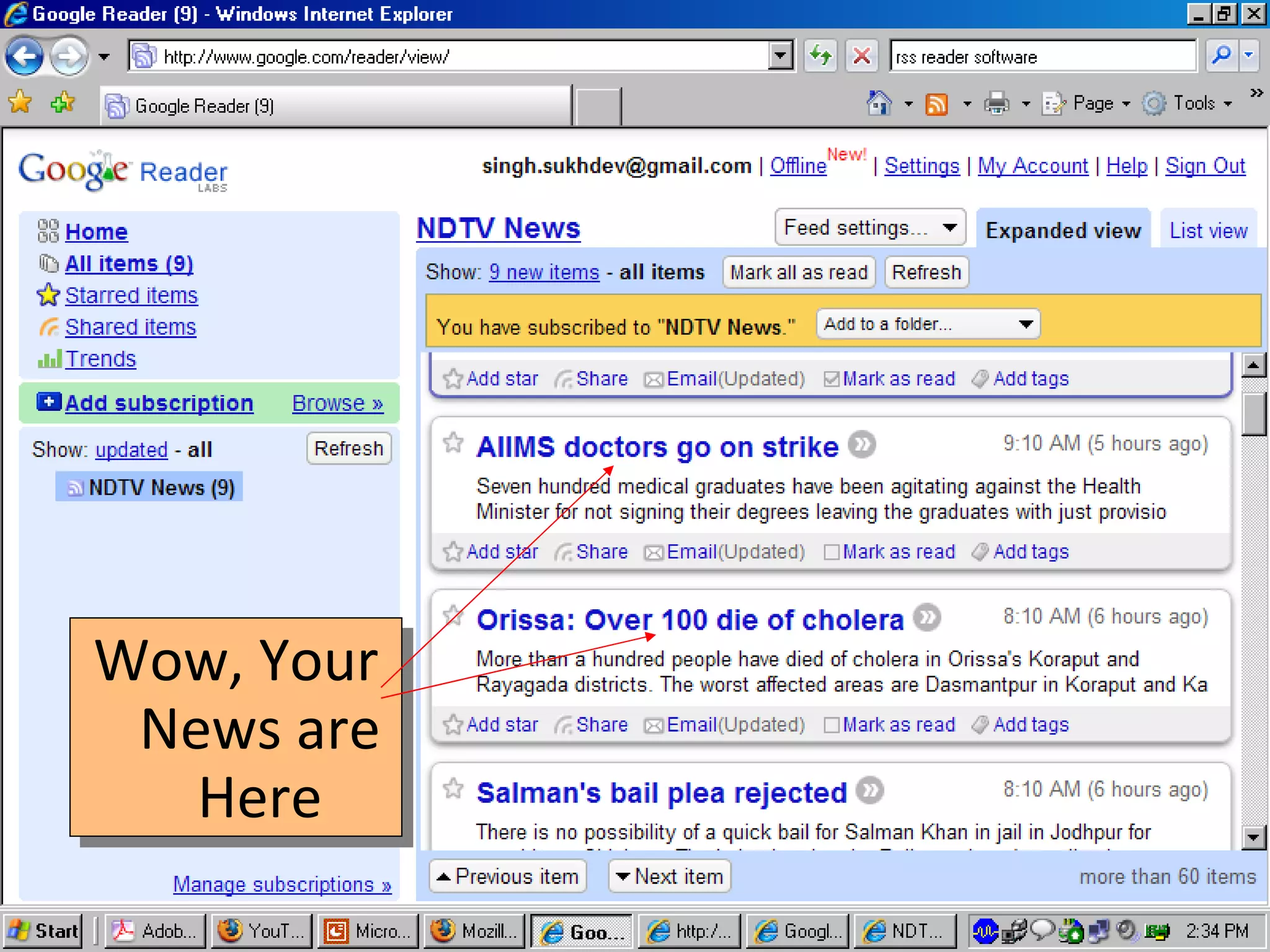 Wow, Your News are Here 