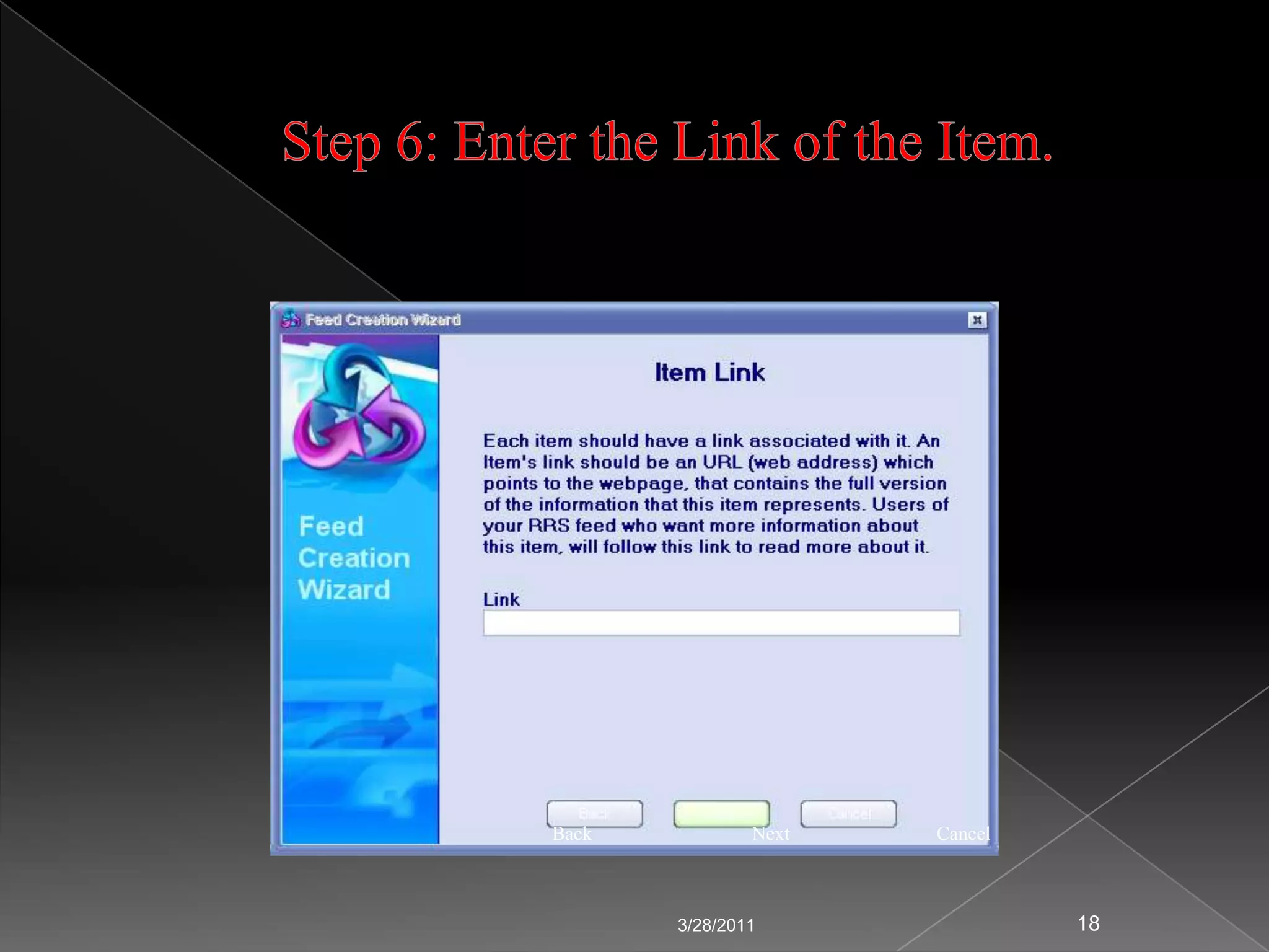 Display the feed on the Website using a graphic of some sort.