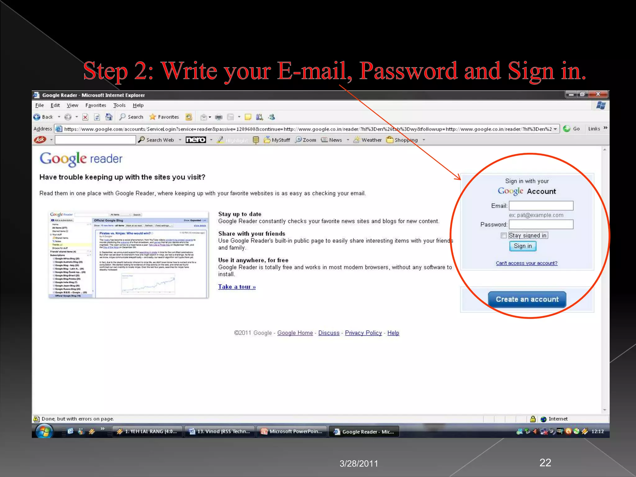 Step 3: Enter the Link of Your RSS Feed.3/24/201115