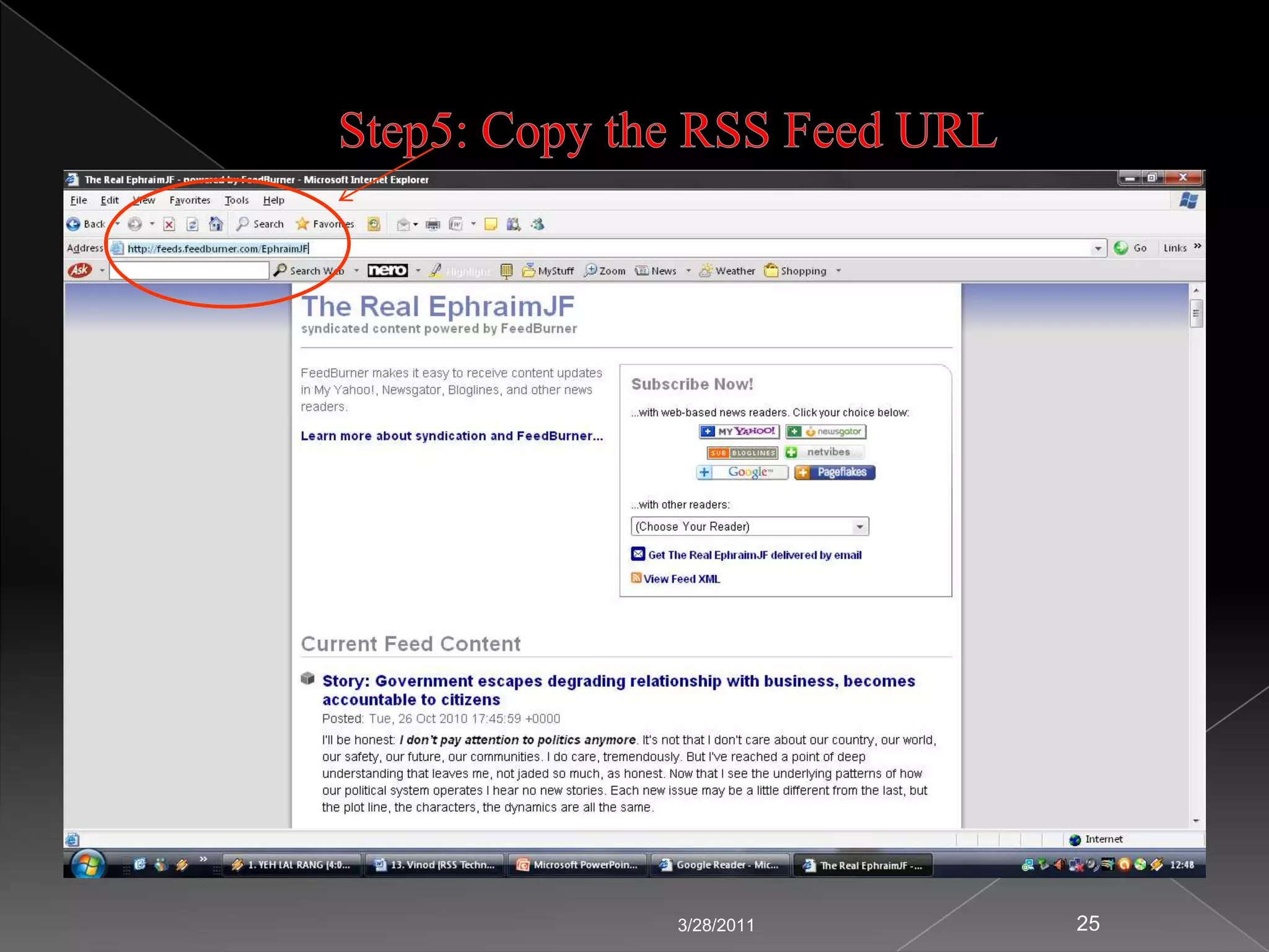 Step 6: Enter the Link of the Item.3/24/201118Back  Next   Cancel