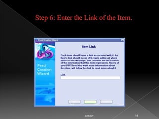 Display the feed on the Website using a graphic of some sort.