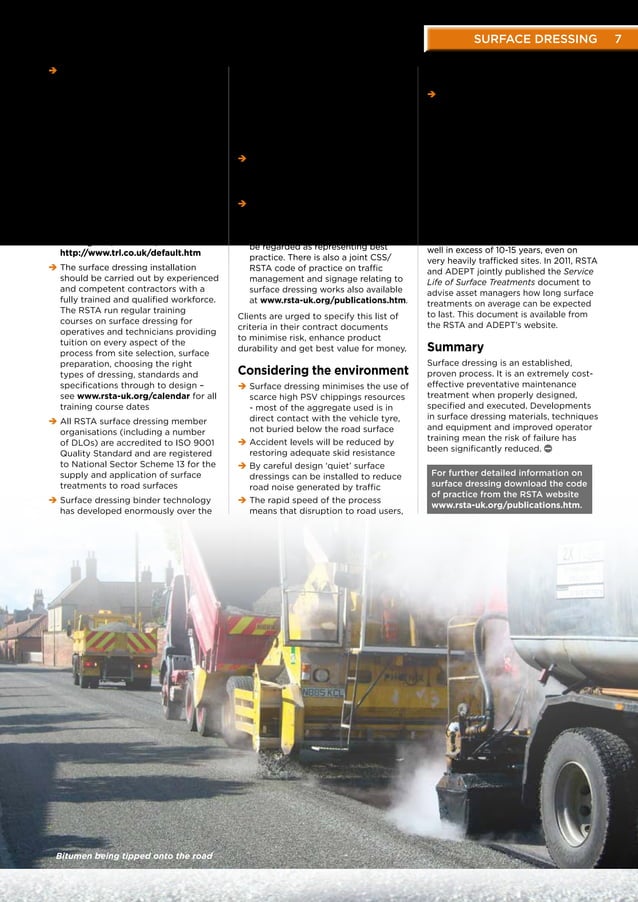 Rsta road surface treatments handbook v23 | PDF