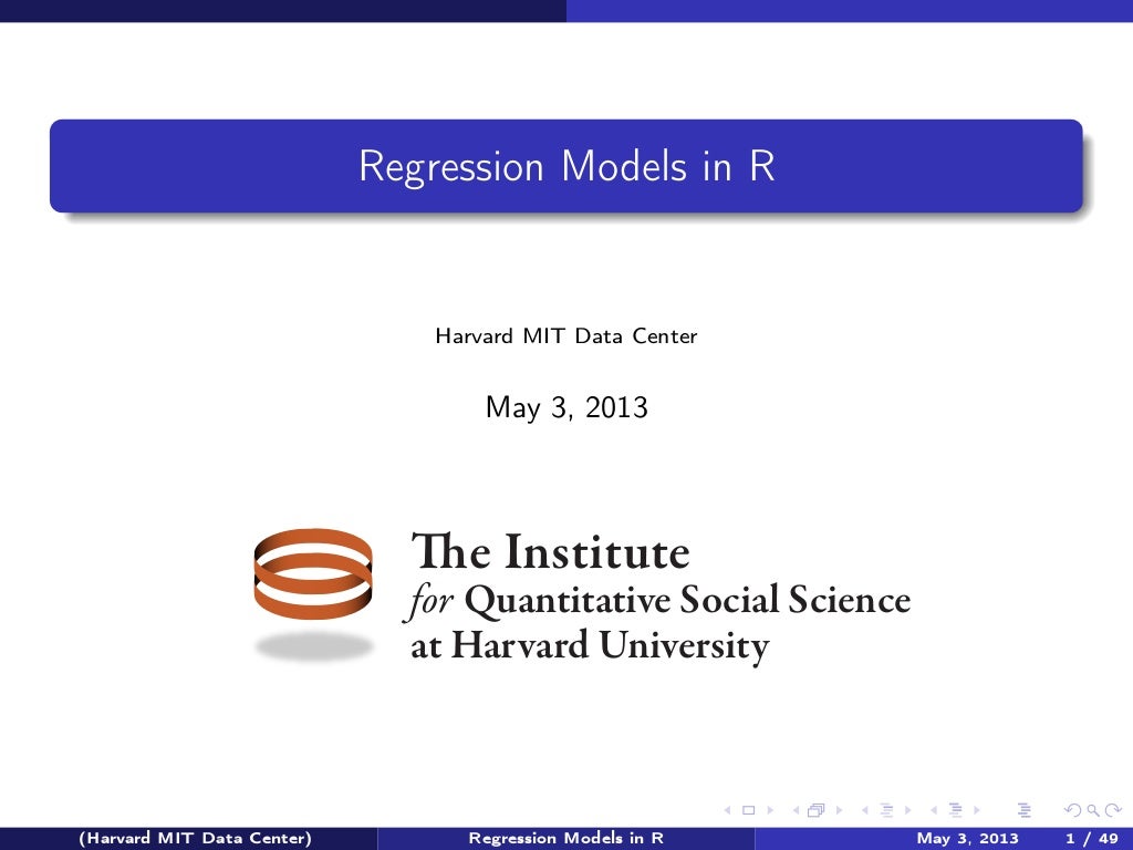 R Regression Models With Zelig