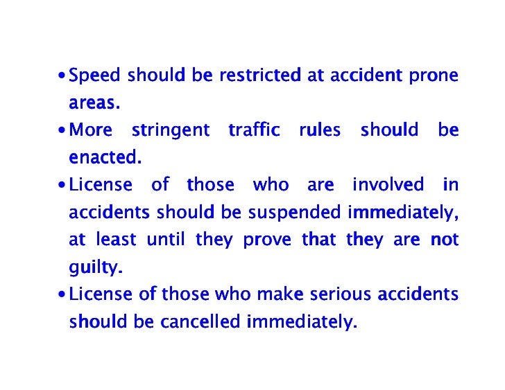 Essay on road safety rules