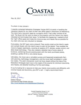 RST Reference Letter from Coastal Realty