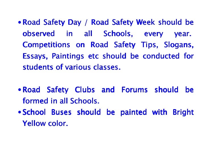 Essay on the road safety