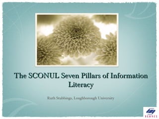 The SCONUL Seven Pillars of Information
             Literacy
         Ruth Stubbings, Loughborough University
 